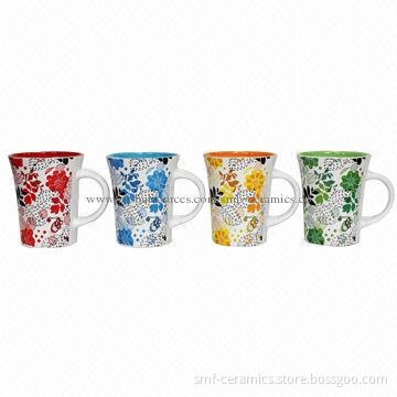 13oz Ceramic Mug with Hand Painting, Customized Colors and Designs are Accepted, Lead-free